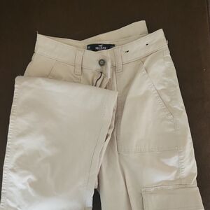 Hollister Light Tan Cargo Trousers